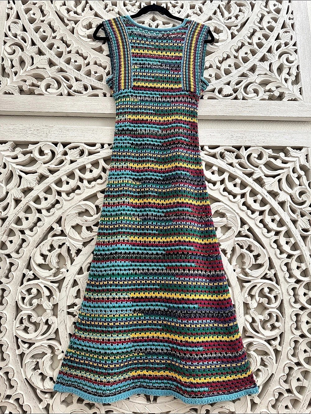 Zara Multicolor Crochet Dress